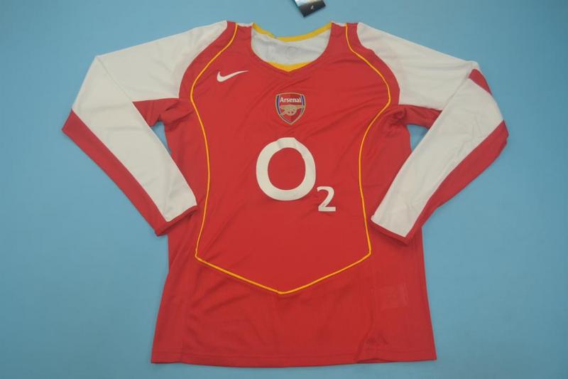 AAA(Thailand) Arsenal 2004/05 Home Retro Soccer Jersey(L/S)