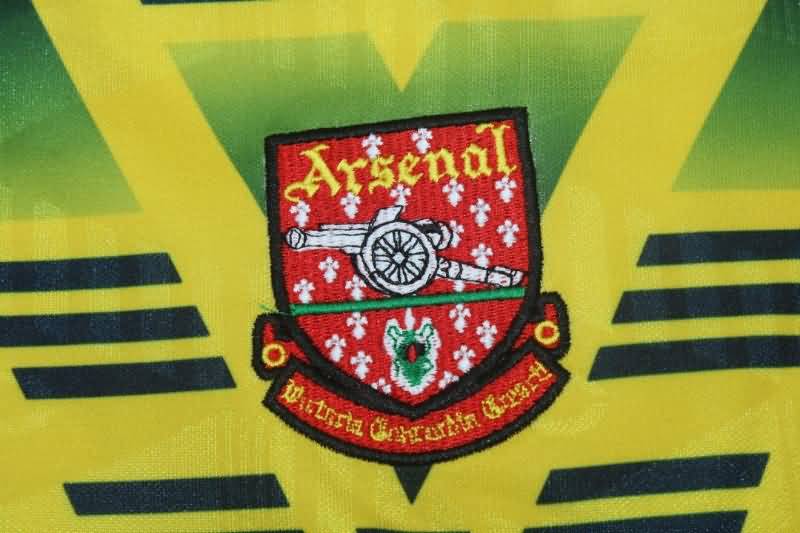 AAA(Thailand) Arsenal 1991/93 Away Long Slevee Retro Soccer Jersey