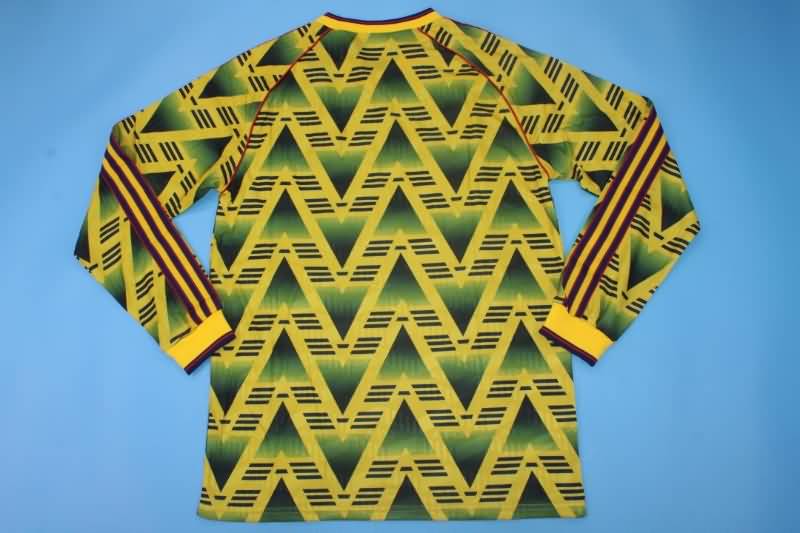 AAA(Thailand) Arsenal 1991/93 Away Long Slevee Retro Soccer Jersey