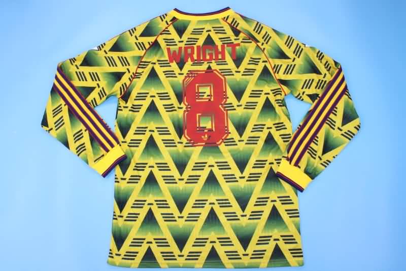 AAA(Thailand) Arsenal 1991/93 Away Long Slevee Retro Soccer Jersey