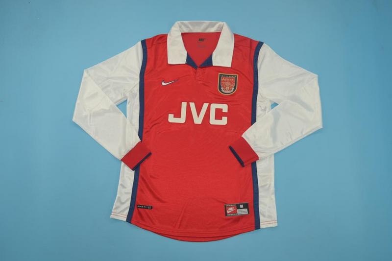 AAA(Thailand) Arsenal 1998/99 Home Retro Soccer Jersey(L/S)