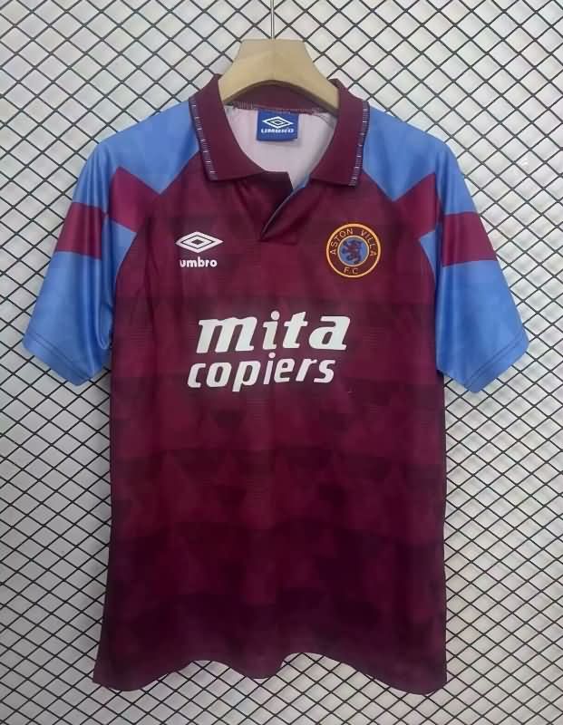 AAA(Thailand) Aston Villa 1990/92 Home Retro Soccer Jersey