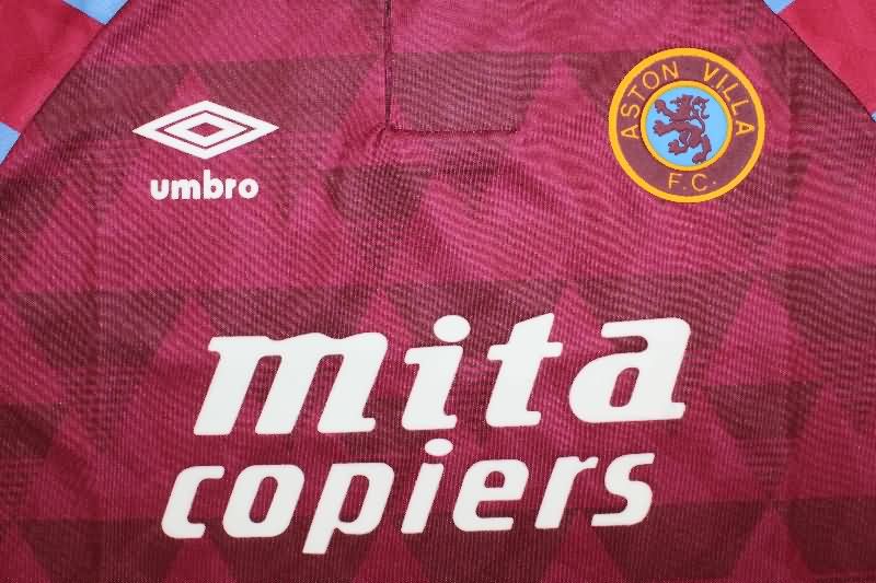 AAA(Thailand) Aston Villa 1990/92 Home Retro Soccer Jersey