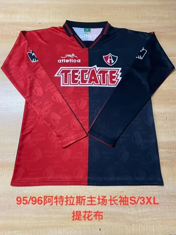 AAA(Thailand) Atlas 1995/96 Home Retro Long Sleeve Soccer Jersey