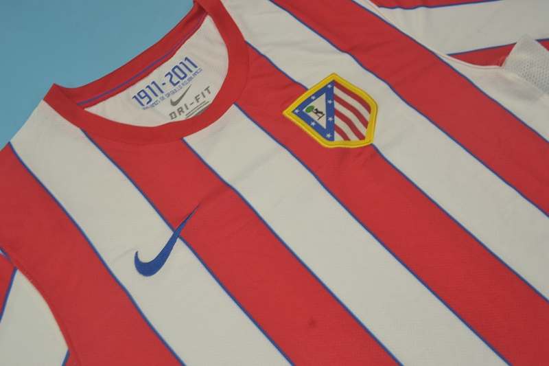 AAA(Thailand) Atletico Madrid 2011/12 Home Retro Soccer Jersey