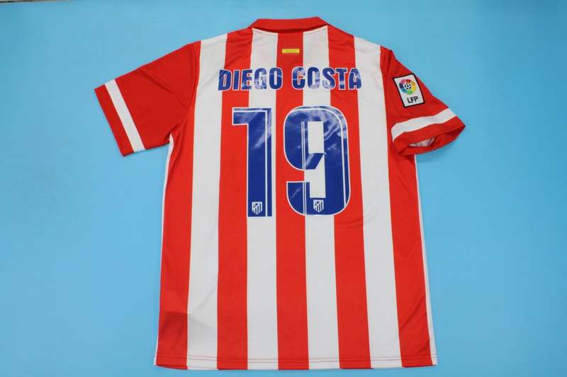 AAA(Thailand) Atletico Madrid 2013/14 Home Retro Soccer Jersey