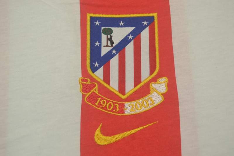 AAA(Thailand) Atletico Madrid 2003 Centenary Home Retro Soccer Jersey