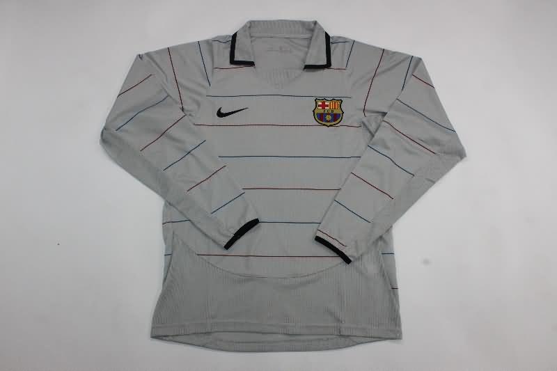 AAA(Thailand) Barcelona 2003/04 Away Long Sleeve Retro Soccer Jersey