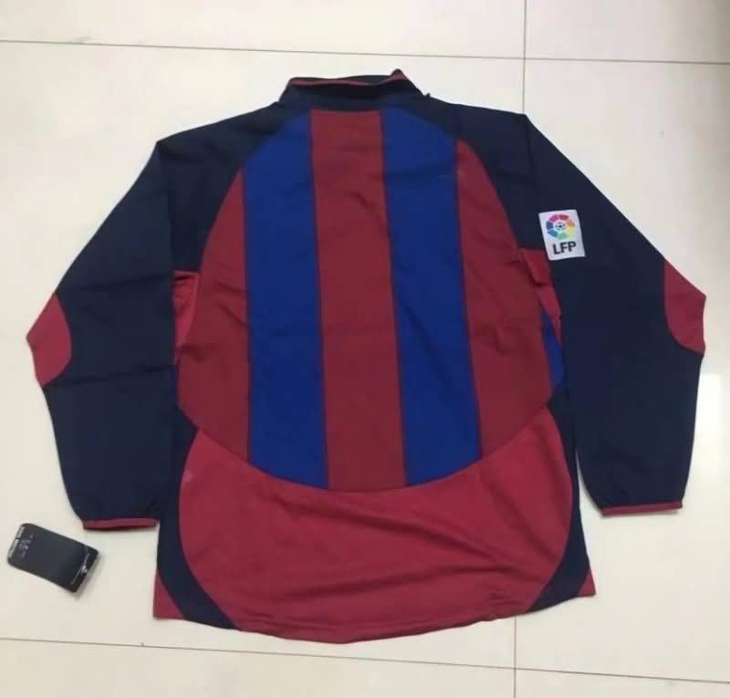 AAA(Thailand) Barcelona 2003/04 Home Long Slevee Retro Soccer Jersey