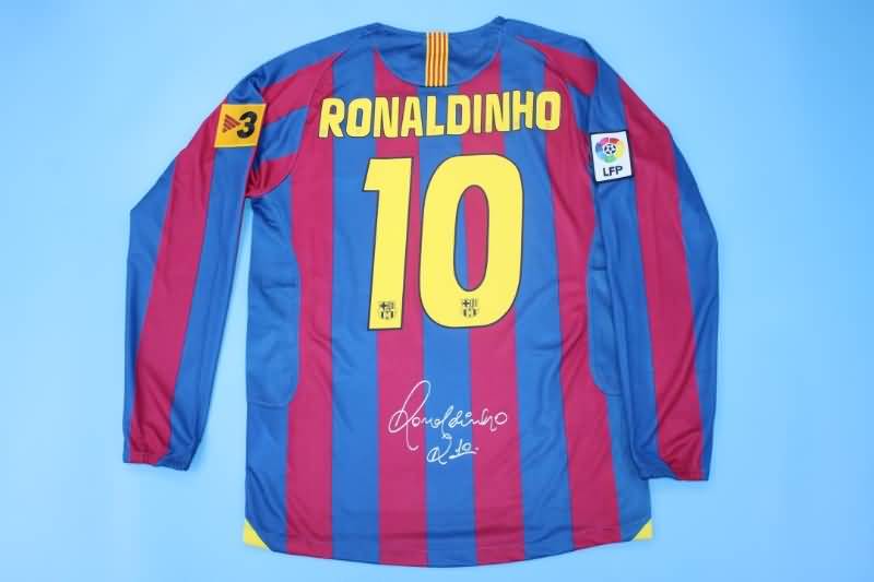 AAA(Thailand) Barcelona 2005/06 Home Retro Soccer Jersey(L/S)