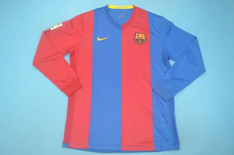 AAA(Thailand) Barcelona 2006/07 Home Retro Soccer Jersey(L/S)