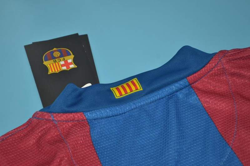 AAA(Thailand) Barcelona 2007/08 Home Retro Soccer Jersey(L/S)