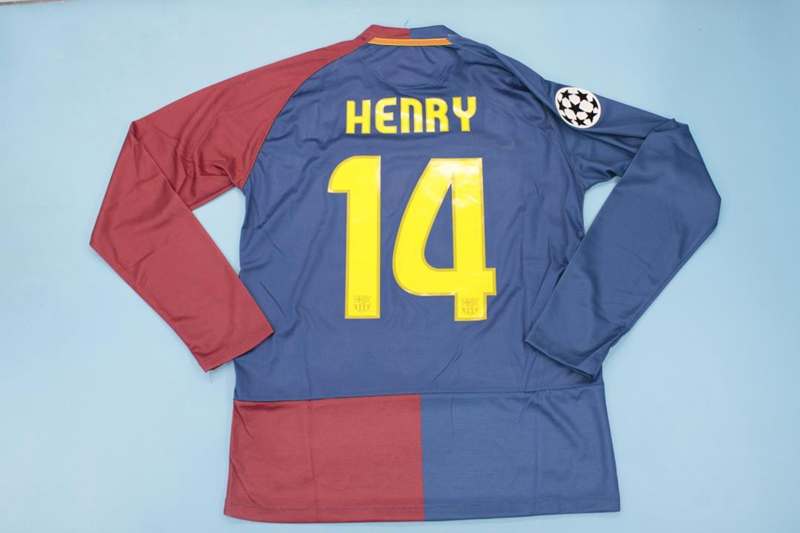 AAA(Thailand) Barcelona 2008/09 Home Retro Soccer Jersey(L/S)