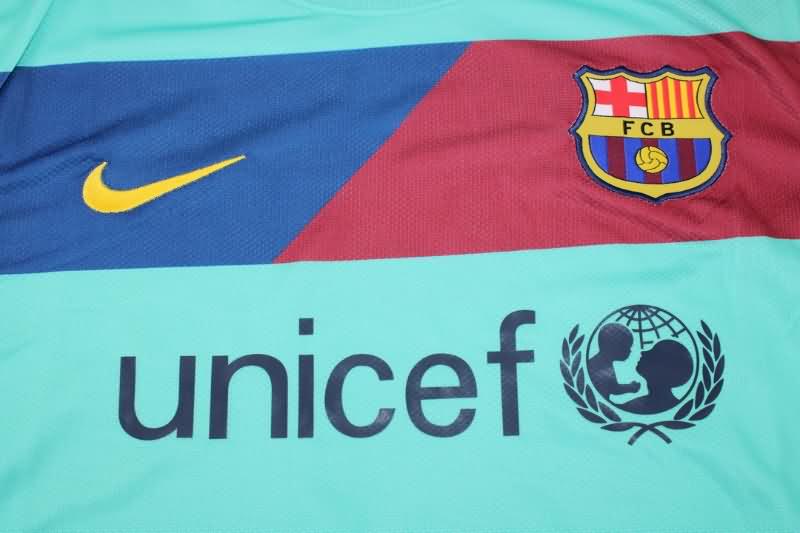 AAA(Thailand) Barcelona 2010/11 Away Retro Long Sleeve Soccer Jersey