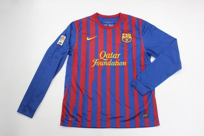 AAA(Thailand) Barcelona 2011/12 Home Long Slevee Retro Soccer Jersey