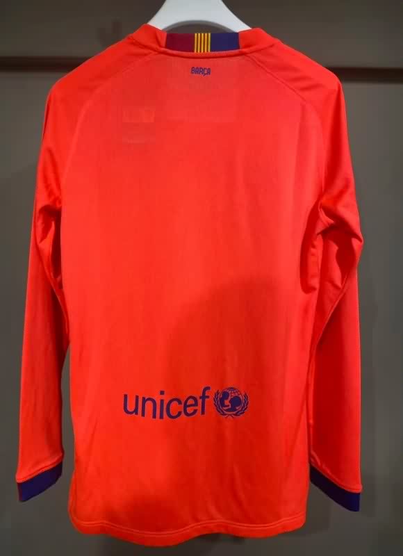 AAA(Thailand) Barcelona 2014/15 Away Long Sleeve Retro Soccer Jersey (Player)