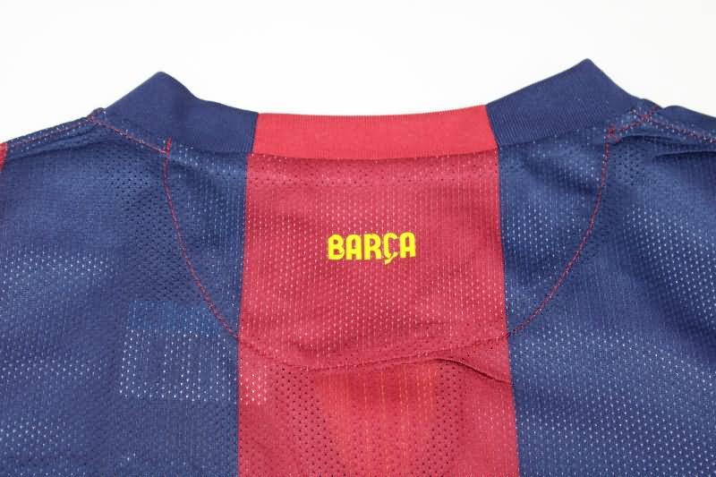 AAA(Thailand) Barcelona 2014/15 Home Long Sleeve Retro Soccer Jersey