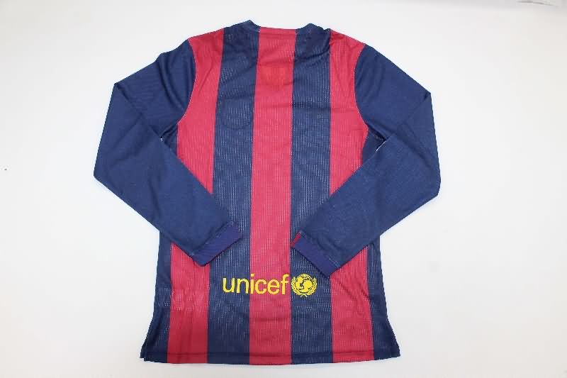 AAA(Thailand) Barcelona 2014/15 Home Long Sleeve Retro Soccer Jersey (Player)