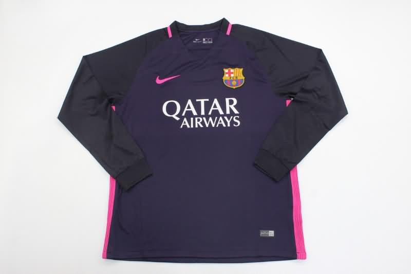 AAA(Thailand) Barcelona 2016/17 Away Long Sleeve Retro Soccer Jersey