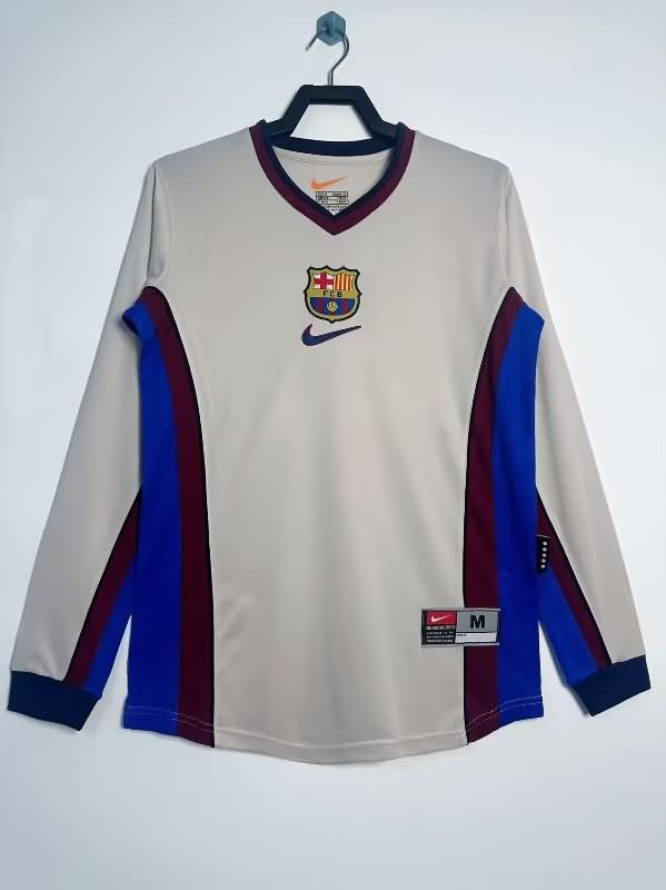 AAA(Thailand) Barcelona 1999/2000 Away Long Sleeve Retro Soccer Jersey