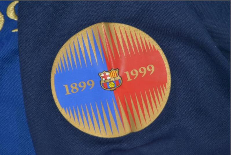 AAA(Thailand) Barcelona 1999/00 Home Retro Soccer Jersey(L/S)