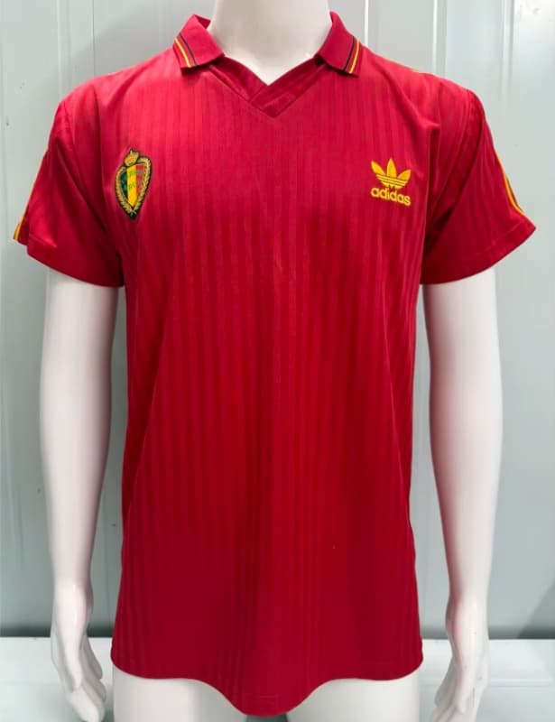 AAA(Thailand) Belgium 1990 Home Retro Soccer Jersey AAA(Thailand) Belgium 1990 Home Retro Soccer Jersey