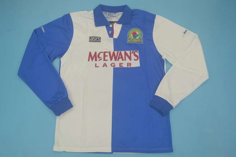 AAA(Thailand) Blackburn 1994/95 Home Retro Soccer Jersey(L/S)