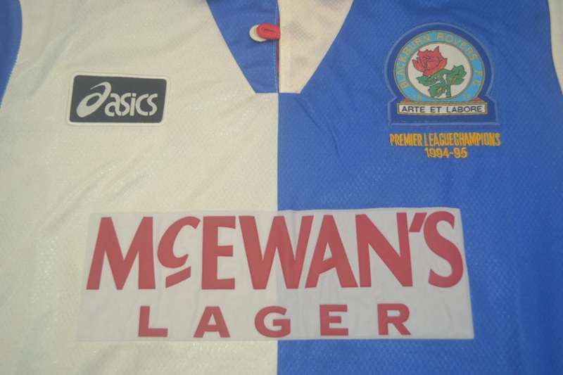 AAA(Thailand) Blackburn 1995/96 Home Retro Soccer Jersey