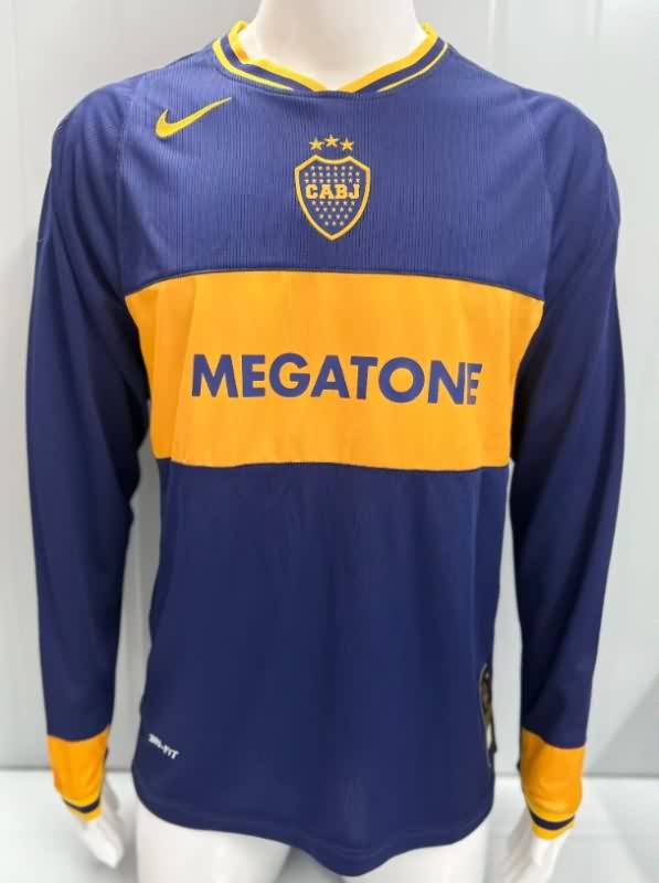 AAA(Thailand) Boca Juniors 2006/07 Home Retro Long Sleeve Soccer Jersey