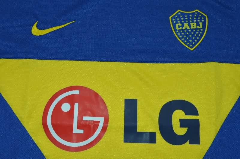 AAA(Thailand) Boca Juniors 2011/12 Home Long Sleeve Retro Soccer Jersey