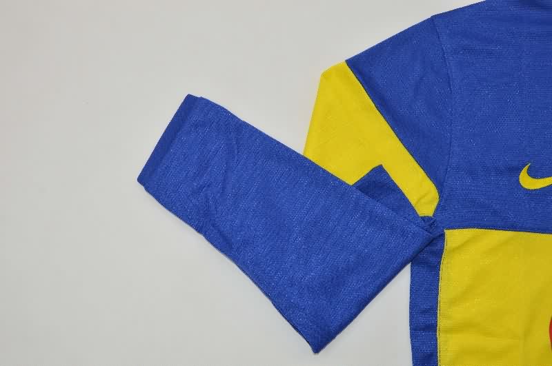 AAA(Thailand) Boca Juniors 2011/12 Home Long Sleeve Retro Soccer Jersey