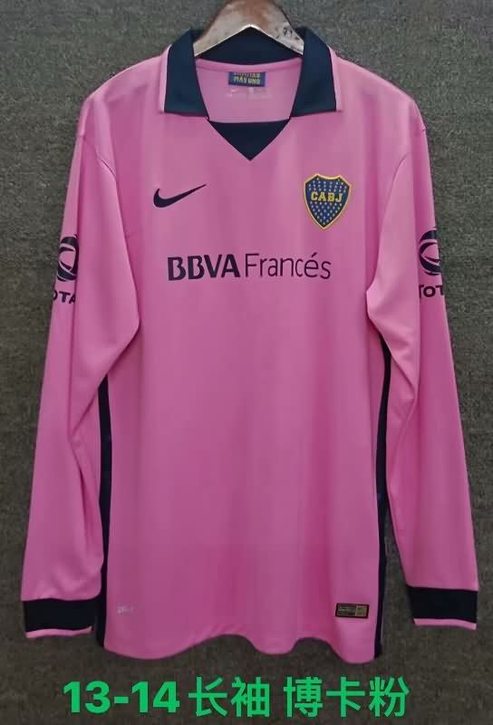 AAA(Thailand) Boca Juniors 2013/14 Away Retro Long Sleeve Soccer Jersey