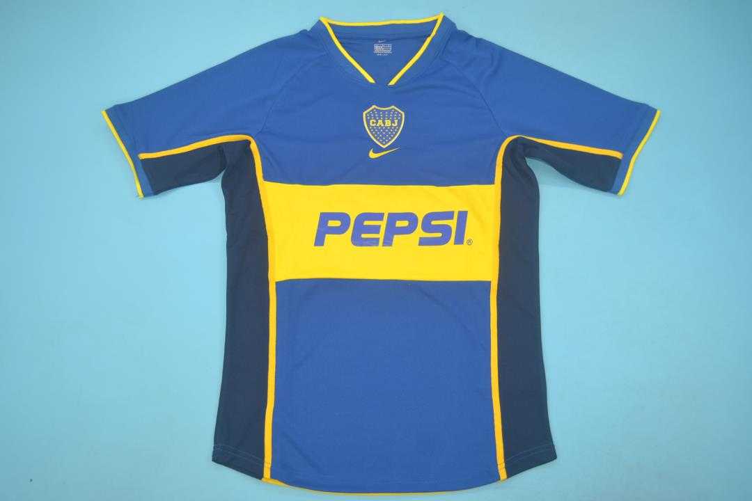 AAA(Thailand) Boca Juniors 2002 Home Retro Soccer Jersey