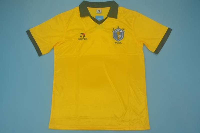 AAA(Thailand) Brazil 1985 Home Retro Soccer Jersey