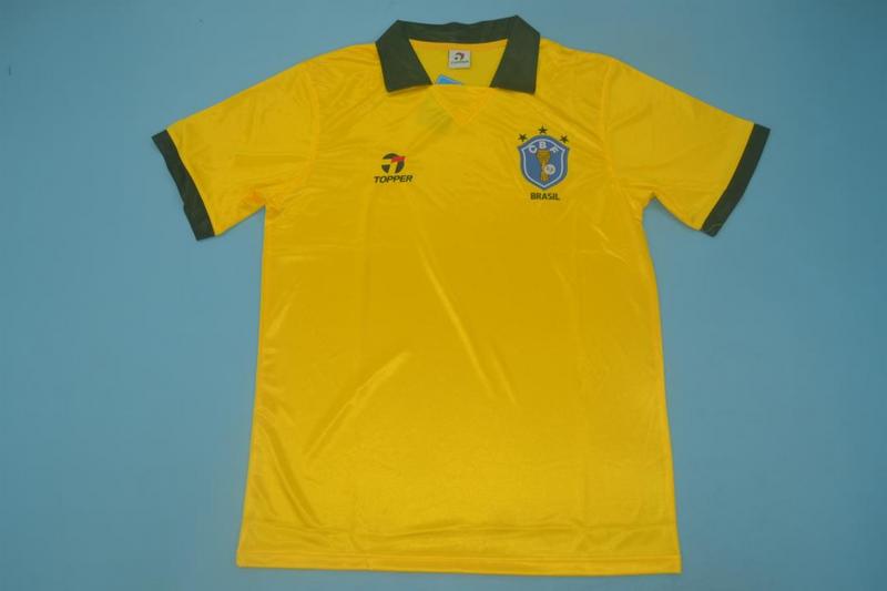 AAA(Thailand) Brazil 1988 Home Retro Soccer Jersey