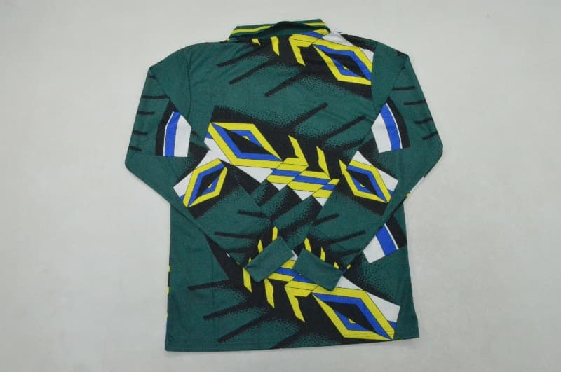 AAA(Thailand) Brazil 1994 Goalkeeper Green Retro Long Soccer Jersey