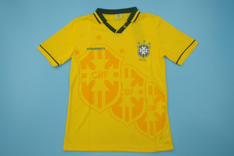 AAA(Thailand) Brazil 1994 Retro Home Soccer Jersey