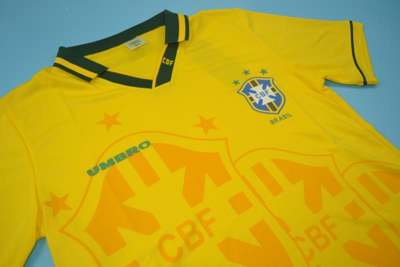 AAA(Thailand) Brazil 1994 Retro Home Soccer Jersey