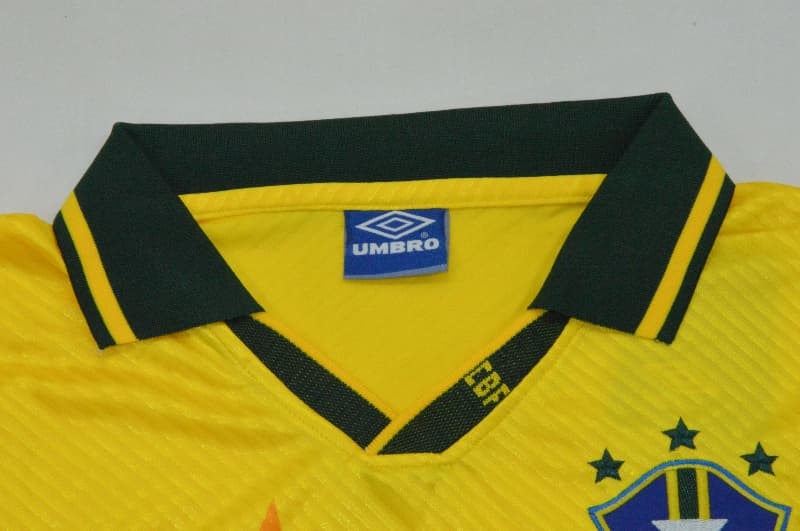 AAA(Thailand) Brazil 1994 Home Retro Long Sleeve Soccer Jersey