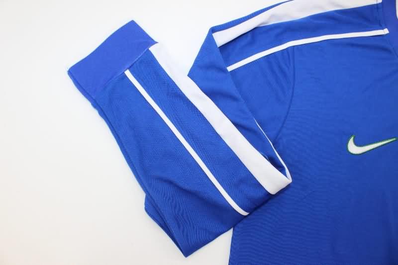 AAA(Thailand) Brazil 1998 Away Long Sleeve Retro Soccer Jersey