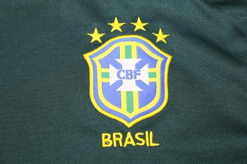 AAA(Thailand) Brazil 1998 Goalkeeper Dark Green Retro Soccer Jersey