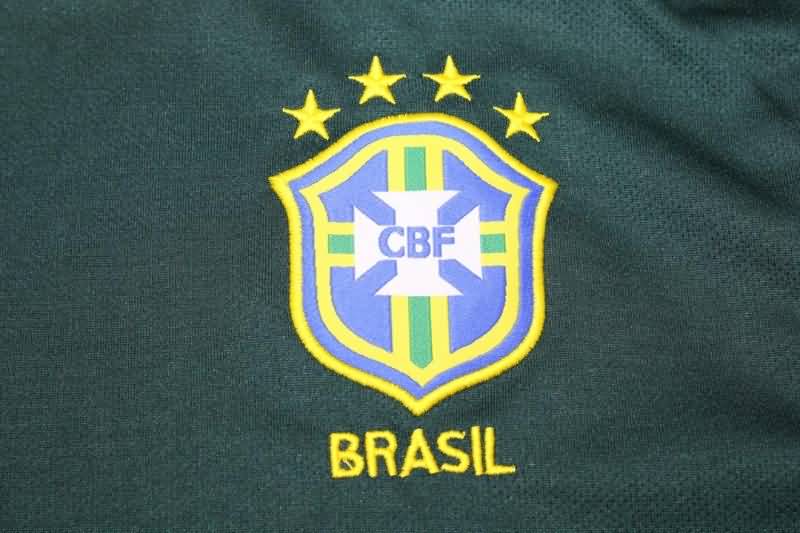 AAA(Thailand) Brazil 1998 Goalkeeper Dark Green Retro Soccer Jersey