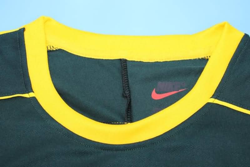 AAA(Thailand) Brazil 1998 Goalkeeper Dark Green Retro Soccer Jersey