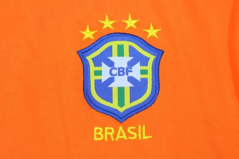 AAA(Thailand) Brazil 1998 Goalkeeper Orange Retro Soccer Jersey