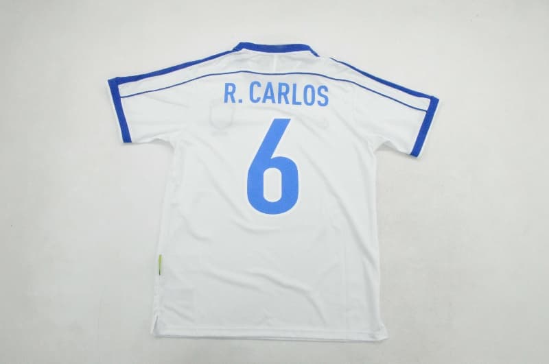 AAA(Thailand) Brazil 1998 Goalkeeper White Retro Soccer Jersey