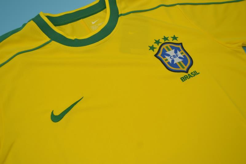 AAA(Thailand) Brazil 1998 Home Retro Soccer Jersey