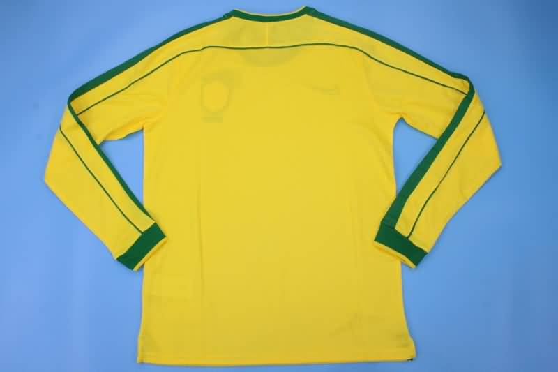 AAA(Thailand) Brazil 1998 Retro Home Long Slevee Soccer Jersey