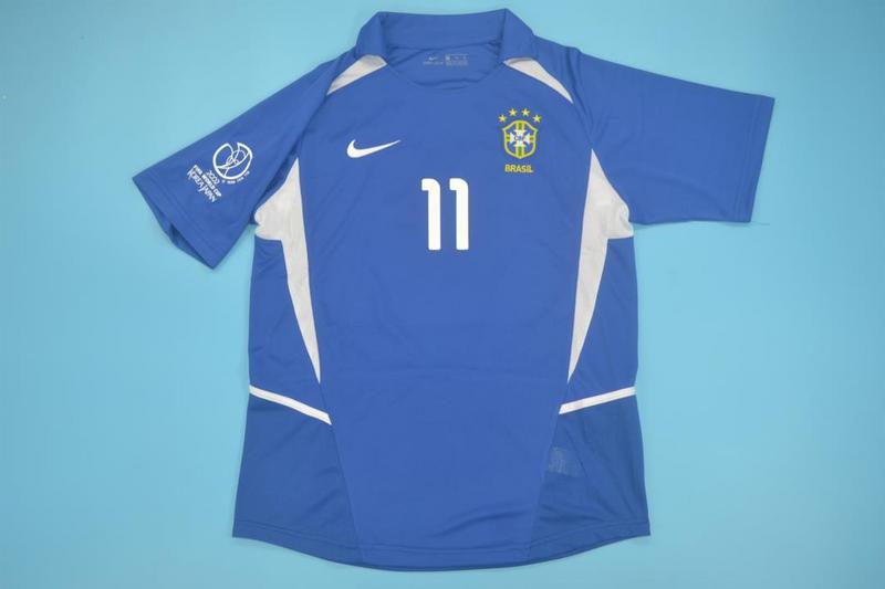 AAA(Thailand) Brazil 2002 Away Retro Soccer Jersey