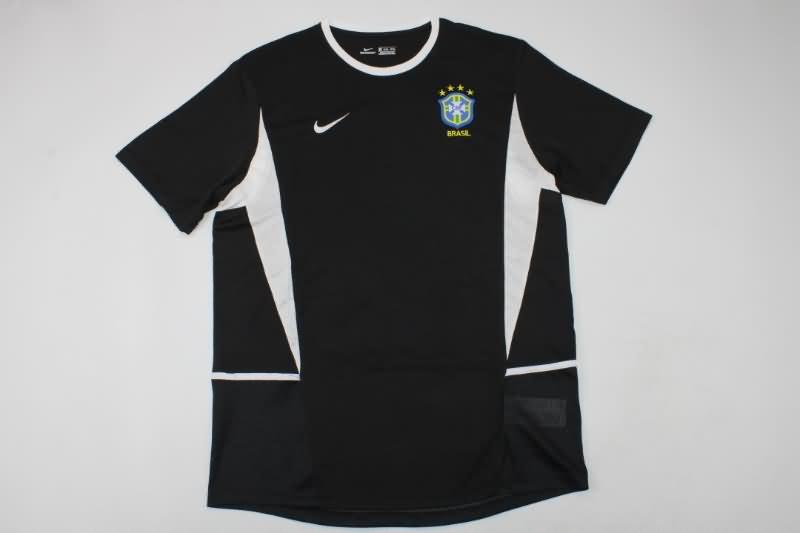 AAA(Thailand) Brazil 2002 Goalkeeper Black Retro Soccer Jersey