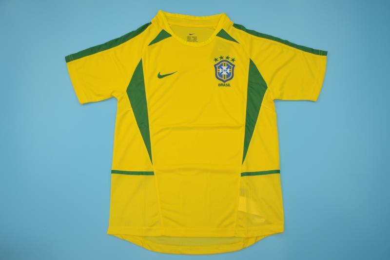 AAA(Thailand) Brazil 2002 Home Retro Soccer Jersey